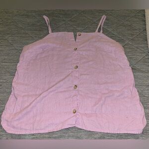 Old Navy Linen Blend Button Down Tank Top